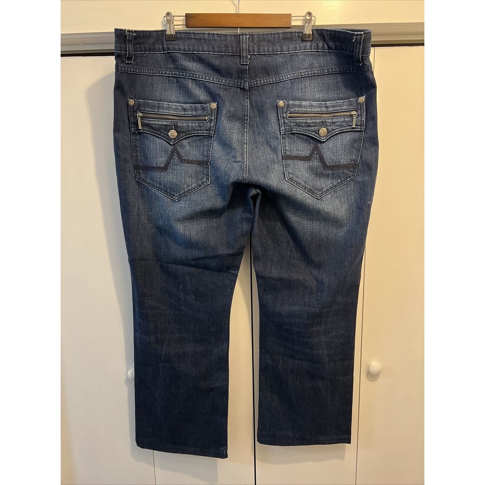 VTG Y2K Southpole-Style Blac Label Baggy Skater Hip Hop Urban Jeans Sz 45x30‎